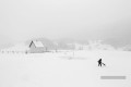 paysage d’hiver noir et blanc